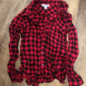 Old navy red and black flannel